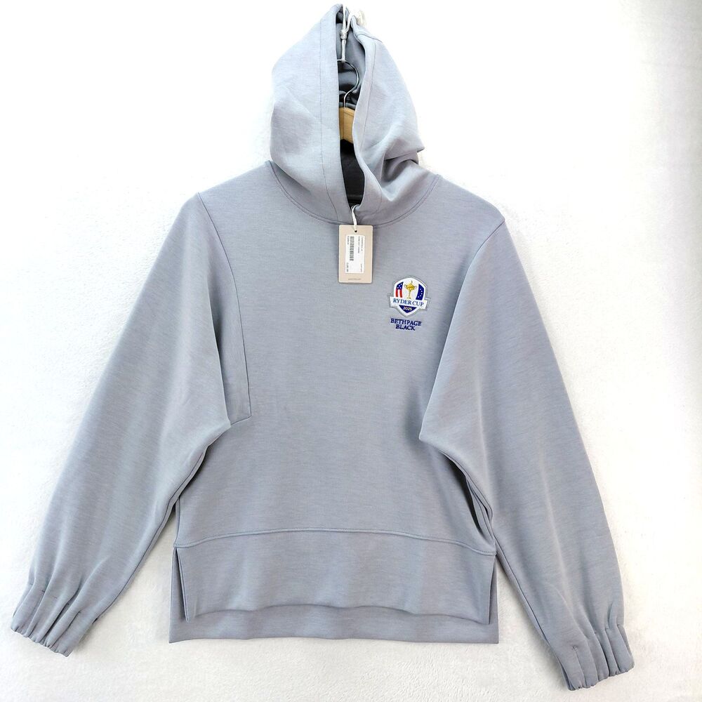 Peter Millar Hoodie Womens S Gray Flora Knit 2025 Ryder Cup Golf Sweatshirt NEW
